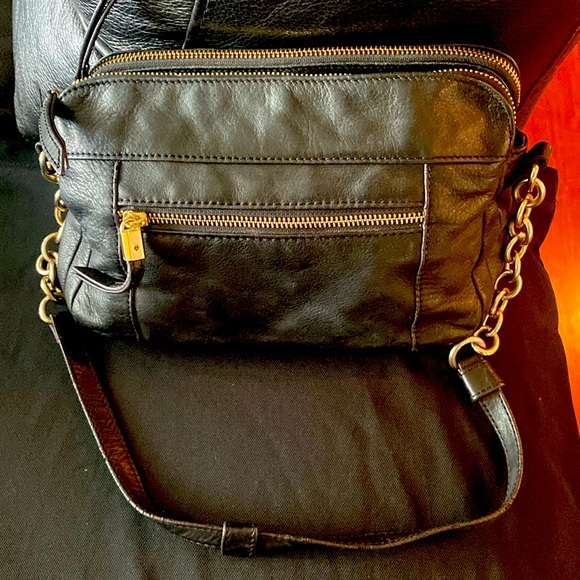 Beautiful black soft buttery leather bag. Like new - Picture 2 of 8